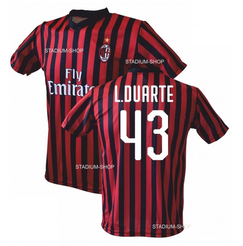 Maglia AC Milan L. Duarte Replica Ufficiale Home 2019-20
